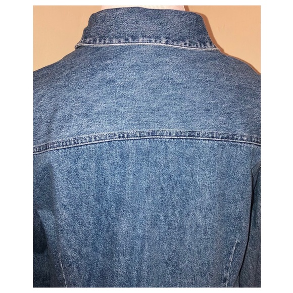 Baby Crew Long Sleeve Denim Snap Front Maternity Shirt, Sz Lg - Picture 6 of 11